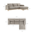 Modway Roscoe Right-Facing Fabric Sectional Sofa with Chaise