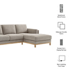 Modway Roscoe Right-Facing Fabric Sectional Sofa with Chaise