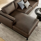 Modway Roscoe Left-Facing Vegan Leather Sectional Sofa with Chaise