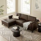 Modway Roscoe Left-Facing Vegan Leather Sectional Sofa with Chaise