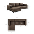 Modway Roscoe Left-Facing Vegan Leather Sectional Sofa with Chaise