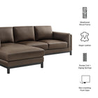 Modway Roscoe Left-Facing Vegan Leather Sectional Sofa with Chaise