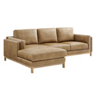 Modway Roscoe Left-Facing Vegan Leather Sectional Sofa with Chaise  