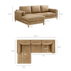 Modway Roscoe Left-Facing Vegan Leather Sectional Sofa with Chaise