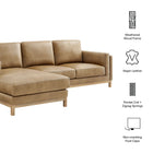Modway Roscoe Left-Facing Vegan Leather Sectional Sofa with Chaise