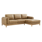 Modway Roscoe Right-Facing Vegan Leather Sectional Sofa with Chaise  