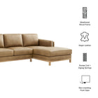 Modway Roscoe Right-Facing Vegan Leather Sectional Sofa with Chaise