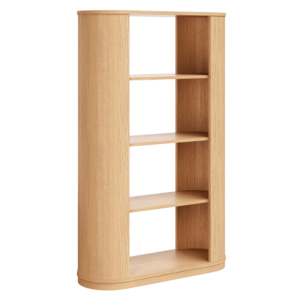 Modway Aspect 74 Inch Curved 4 Tier Bookshelf  