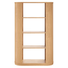 Modway Aspect 74 Inch Curved 4 Tier Bookshelf