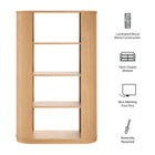 Modway Aspect 74 Inch Curved 4 Tier Bookshelf