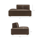 Modway Restore Vegan Leather Left-Facing Armless Modular Chaise