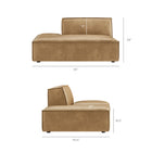Modway Restore Vegan Leather Left-Facing Armless Modular Chaise