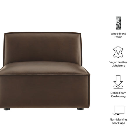 Modway Restore Vegan Leather Armless Modular Chair