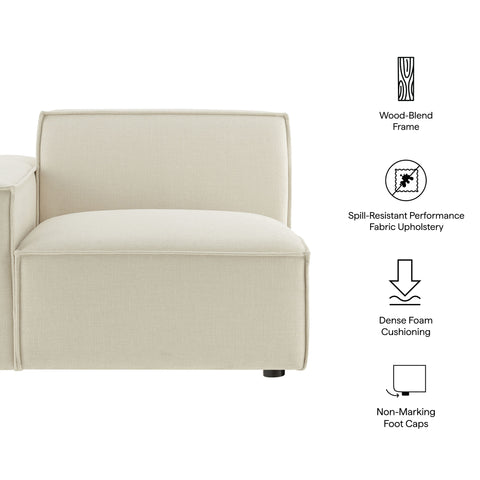Modway Restore Performance Fabric Upholstered Left-Facing Modular Lounge Chair