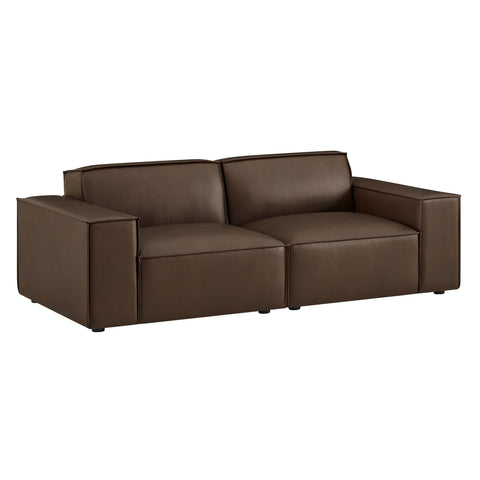 Modway Restore 2-Piece Vegan Leather Modular Loveseat - EEI-7404