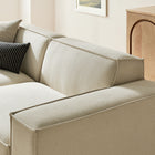 Modway Restore 3-Piece Performance Fabric Upholstered Modular Loveseat with Ottoman