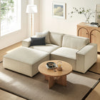 Modway Restore 3-Piece Performance Fabric Upholstered Modular Loveseat with Ottoman