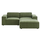 Modway Restore 3-Piece Performance Fabric Upholstered Modular Loveseat with Ottoman