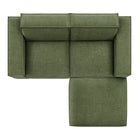 Modway Restore 3-Piece Performance Fabric Upholstered Modular Loveseat with Ottoman