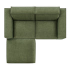 Modway Restore 3-Piece Performance Fabric Upholstered Modular Loveseat with Ottoman