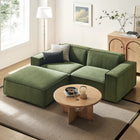 Modway Restore 3-Piece Performance Fabric Upholstered Modular Loveseat with Ottoman