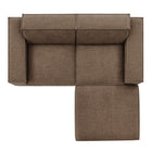 Modway Restore 3-Piece Performance Fabric Upholstered Modular Loveseat with Ottoman