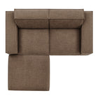 Modway Restore 3-Piece Performance Fabric Upholstered Modular Loveseat with Ottoman