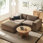 Modway Restore 3-Piece Performance Fabric Upholstered Modular Loveseat with Ottoman