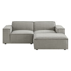 Modway Restore 3-Piece Performance Fabric Upholstered Modular Loveseat with Ottoman
