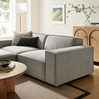 Modway Restore 3-Piece Performance Fabric Upholstered Modular Loveseat with Ottoman