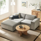 Modway Restore 3-Piece Performance Fabric Upholstered Modular Loveseat with Ottoman
