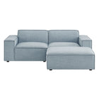 Modway Restore 3-Piece Performance Fabric Upholstered Modular Loveseat with Ottoman