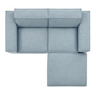 Modway Restore 3-Piece Performance Fabric Upholstered Modular Loveseat with Ottoman