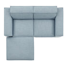Modway Restore 3-Piece Performance Fabric Upholstered Modular Loveseat with Ottoman