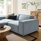 Modway Restore 3-Piece Performance Fabric Upholstered Modular Loveseat with Ottoman