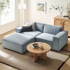 Modway Restore 3-Piece Performance Fabric Upholstered Modular Loveseat with Ottoman
