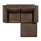 Modway Restore 3-Piece Vegan Leather Modular Loveseat with Ottoman