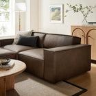 Modway Restore 3-Piece Vegan Leather Modular Loveseat with Ottoman