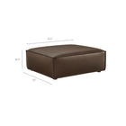 Modway Restore 3-Piece Vegan Leather Modular Loveseat with Ottoman