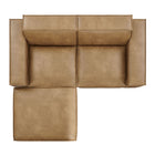 Modway Restore 3-Piece Vegan Leather Modular Loveseat with Ottoman