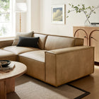 Modway Restore 3-Piece Vegan Leather Modular Loveseat with Ottoman