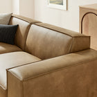 Modway Restore 3-Piece Vegan Leather Modular Loveseat with Ottoman