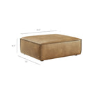 Modway Restore 3-Piece Vegan Leather Modular Loveseat with Ottoman