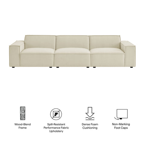 Modway Restore 3-Piece Performance Fabric Upholstered Modular Sofa Set