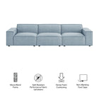 Modway Restore 3-Piece Performance Fabric Upholstered Modular Sofa Set