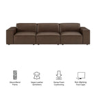 Modway Restore 3-Piece Vegan Leather Modular Sofa Set