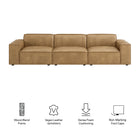 Modway Restore 3-Piece Vegan Leather Modular Sofa Set