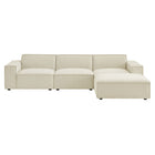 Modway Restore 4-Piece Performance Fabric Upholstered Modular Sofa Set with Ottoman