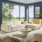 Modway Restore 4-Piece Performance Fabric Upholstered Modular Sofa Set with Ottoman