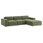 Modway Restore 4-Piece Performance Fabric Upholstered Modular Sofa Set with Ottoman